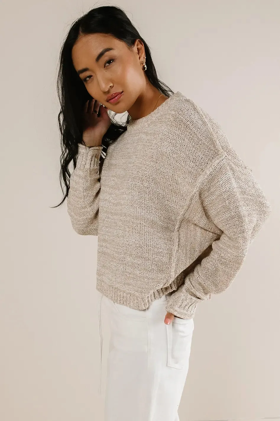 Nicole Knit Sweater in Khaki