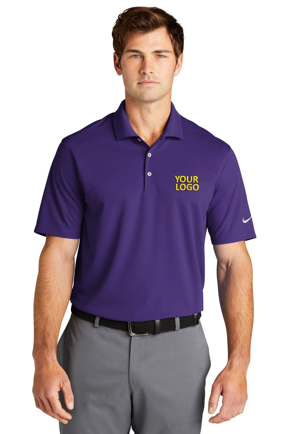 Nike Dri-FIT Micro Pique Customized Polos, Court Purple