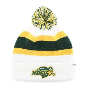 North Dakota State Bison 47 Brand White Green Yellow Breakaway Beanie Hat Cap