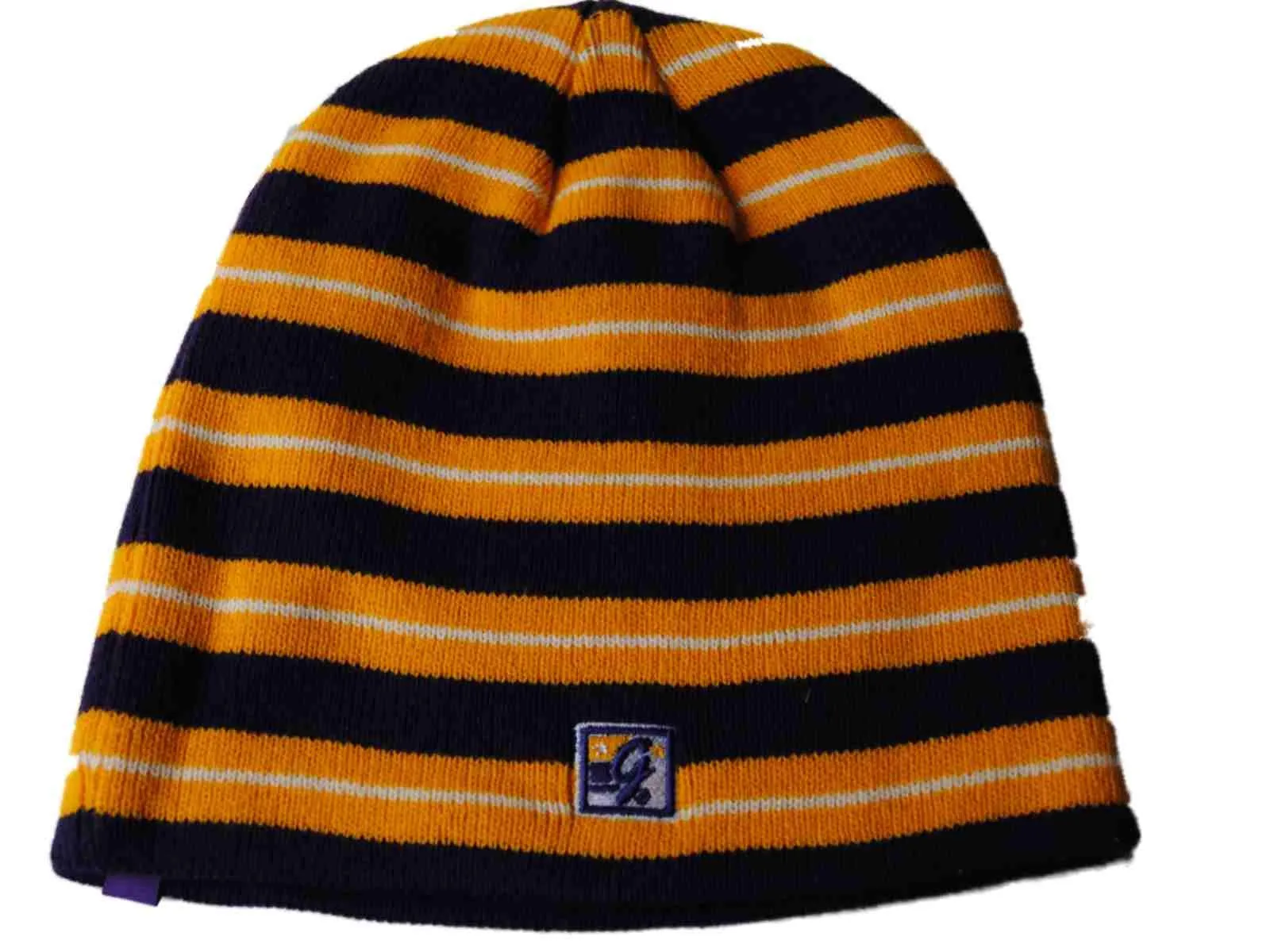 Northern Iowa Panthers The Game Purple Yellow and White Striped Beanie Hat Cap