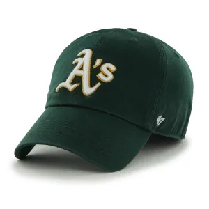 Oakland Athletics 47 Brand Franchise Green White Yellow Trim Logo Road Hat Cap