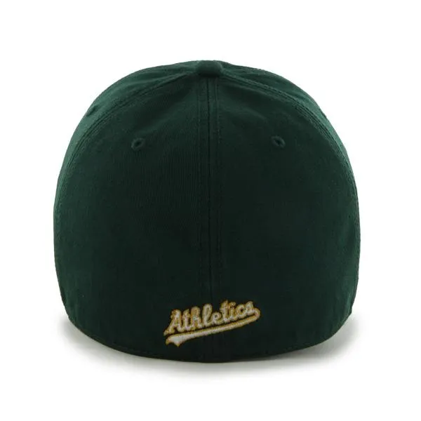 Oakland Athletics 47 Brand Franchise Green White Yellow Trim Logo Road Hat Cap