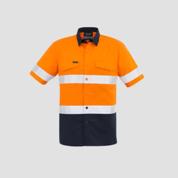 ORANGE FLAME WORKWEAR SPLICED SHORT SLEEVE SHIRT