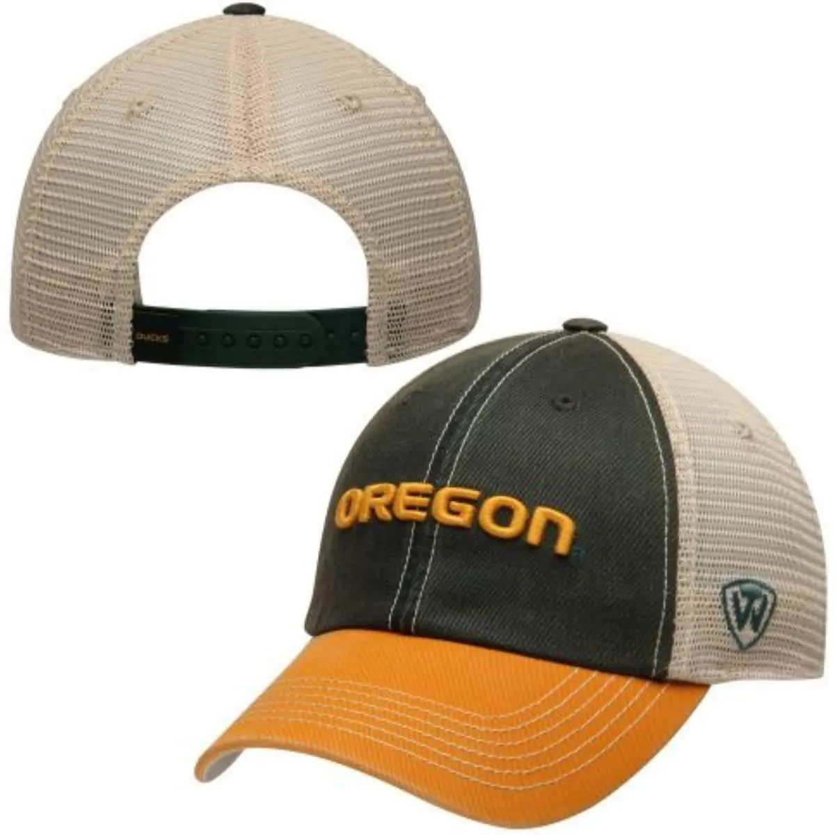 Oregon Ducks Top of the World Green Yellow Offroad Adjustable Snapback Hat Cap