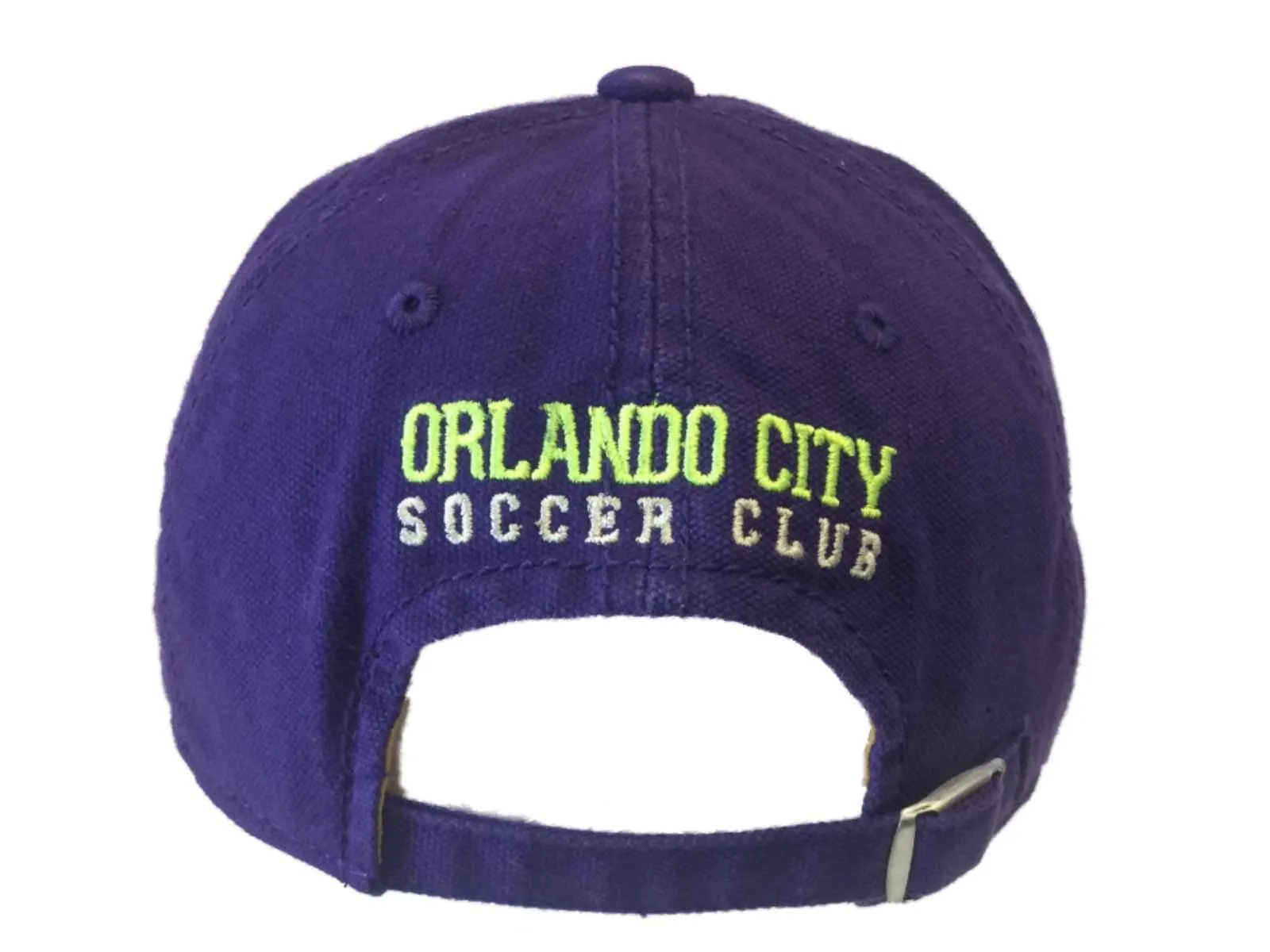 Orlando City SC Adidas Purple Neon Yellow Adjustable Strapback Slouch Hat Cap