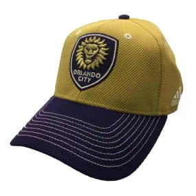 Orlando City SC Adidas SuperFlex Yellow Purple Structured Baseball Hat Cap (S/M)