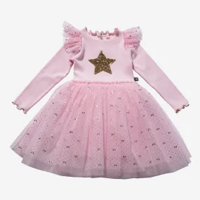 Petite Hailey Frill LS Tutu Dress - Pink