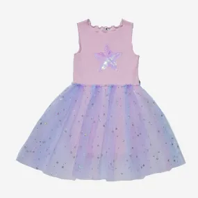 Petite Hailey Multi Daisy Tutu Dress - Purple