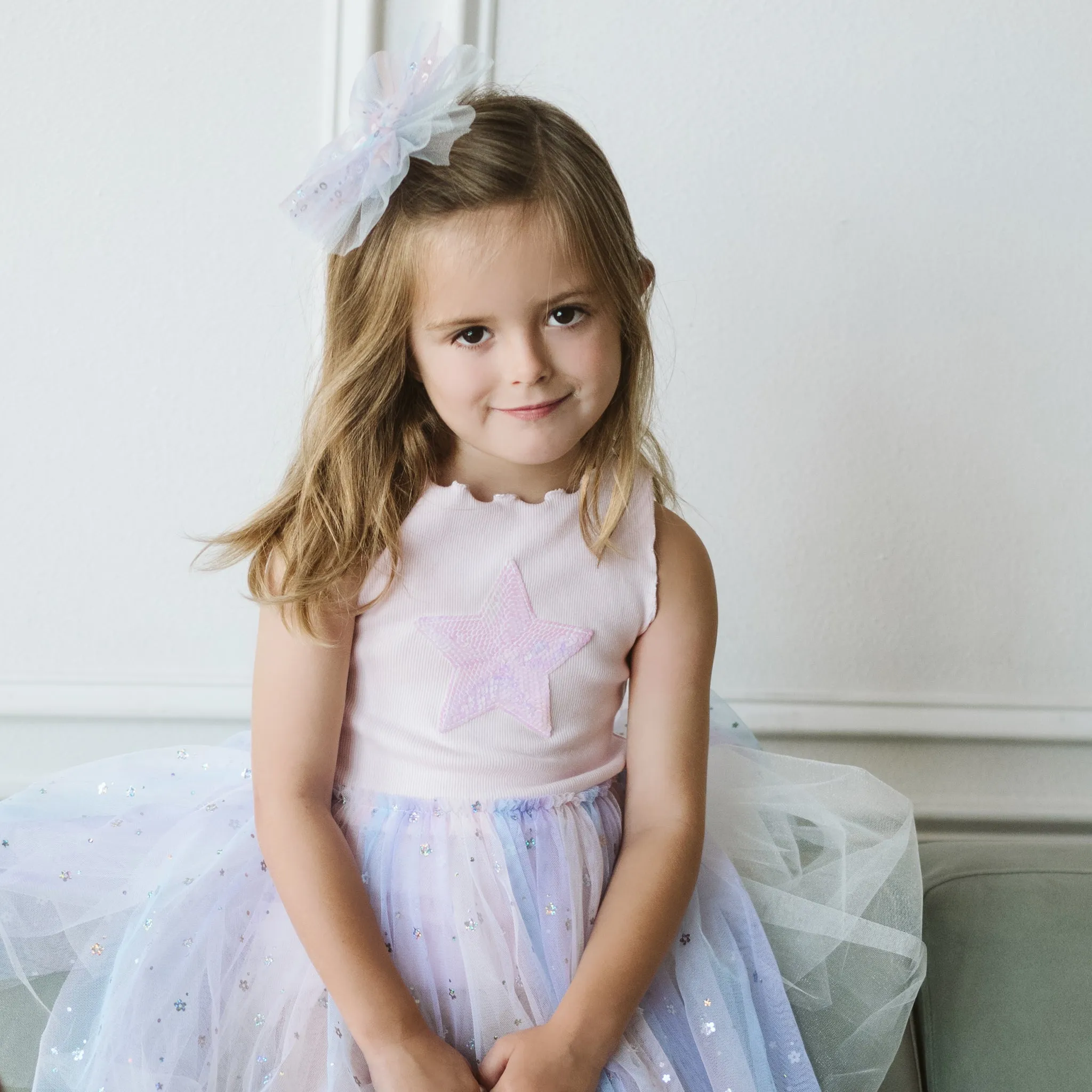 Petite Hailey Multi Daisy Tutu Dress - Purple