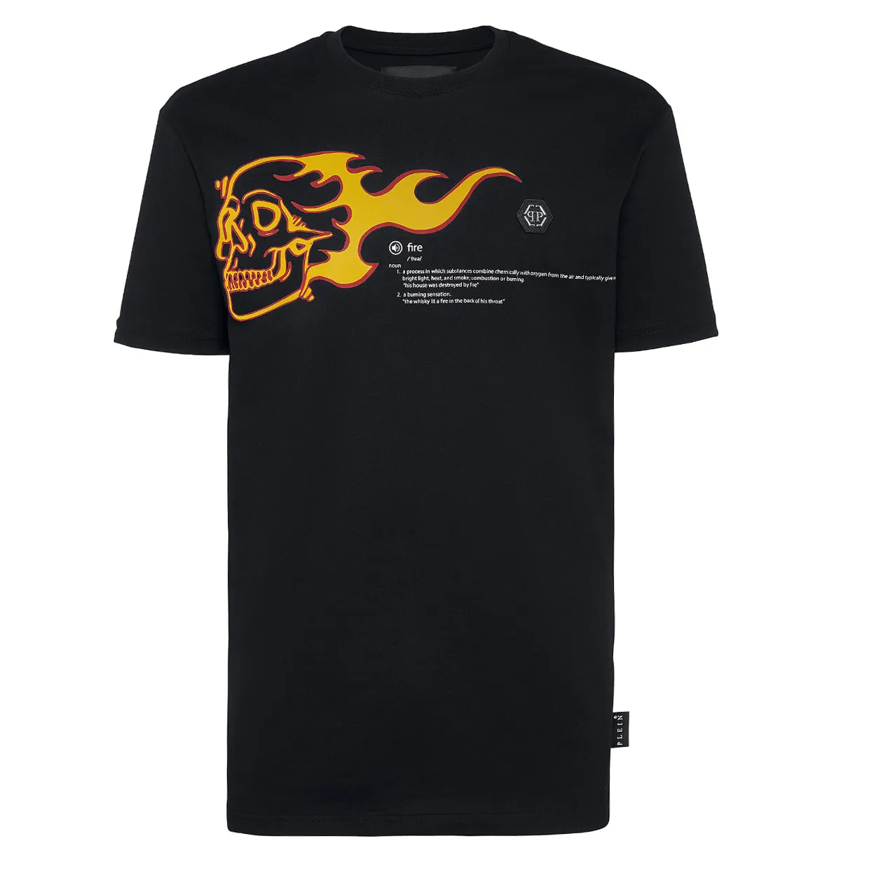 Philipp Plein Orange Flame Logo T-Shirt