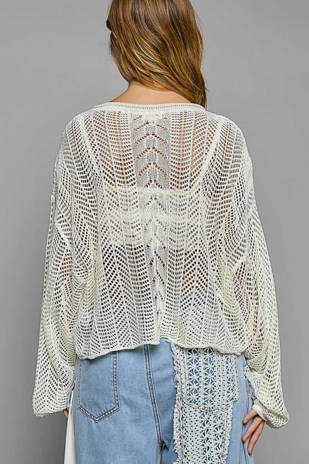 Piper - Openwork Knit Cover Up - Ivory - Exclusively Online