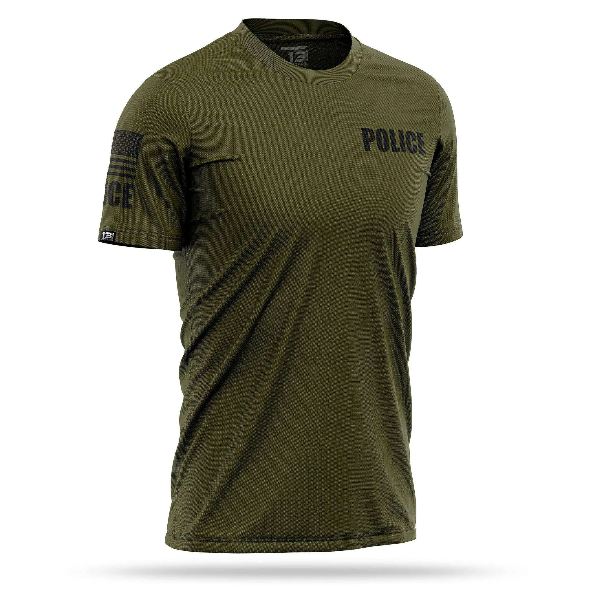 [POLICE] Men's Performance Shirt [GRN/BLK]