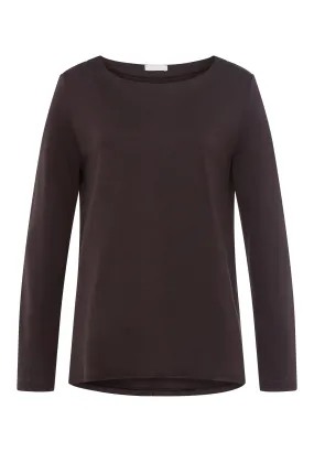 Pure Comfort Relaxed Round Neck Tencel Top | Black Coffee 78602-1772