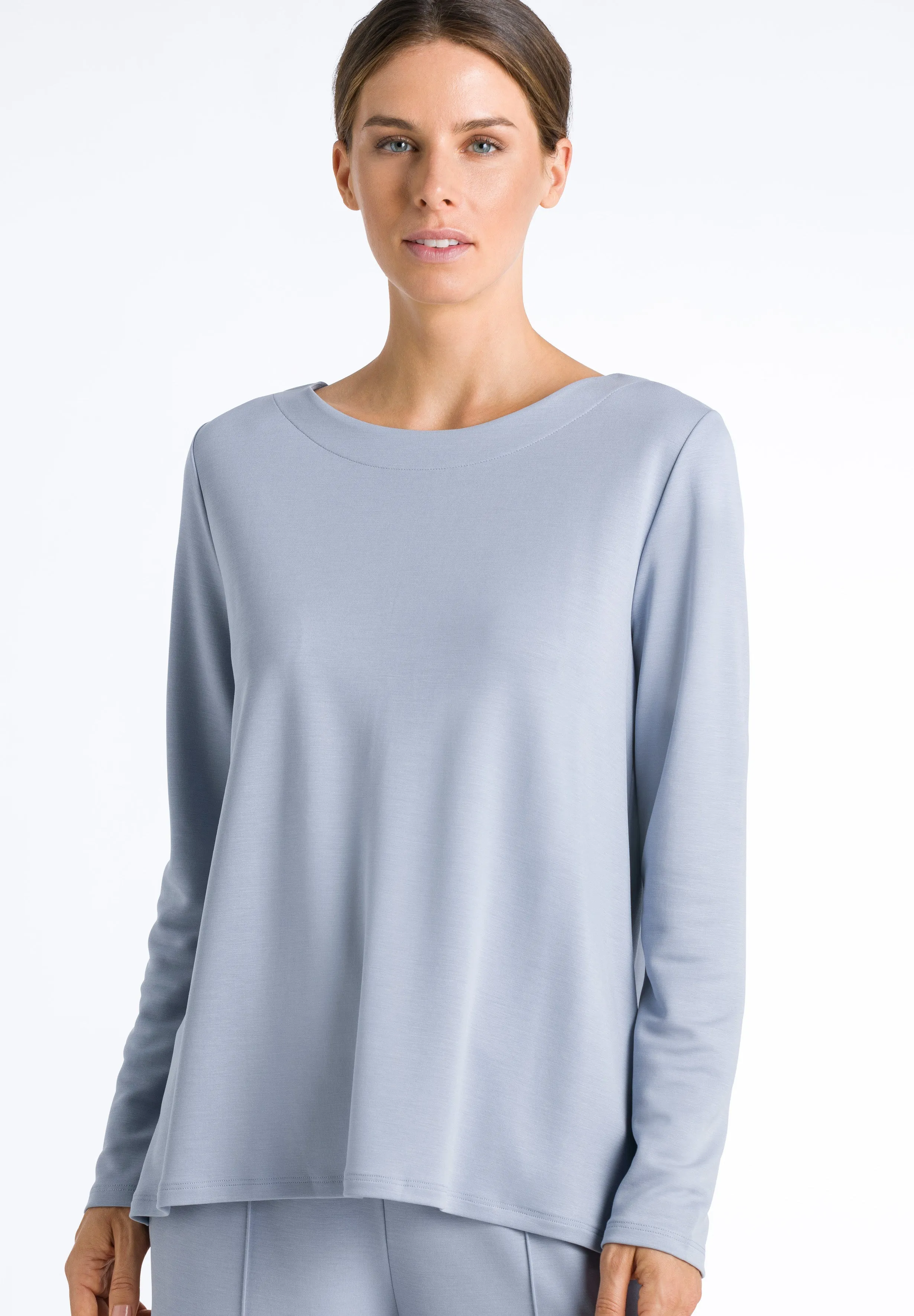 Pure Comfort Relaxed Round Neck Tencel Top | Cloud Dancer 78602-2148