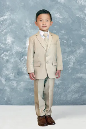 "Stanford" Kids Khaki Suit (5-Piece Set)