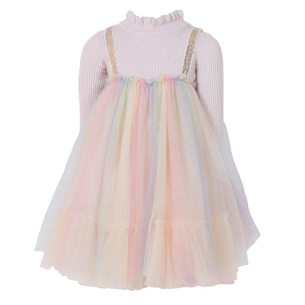 Rainbow Shimmer Tulle Dress