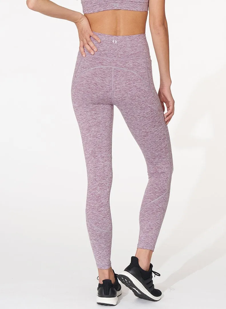 Reflective Stitch Legging, Heather Raisin