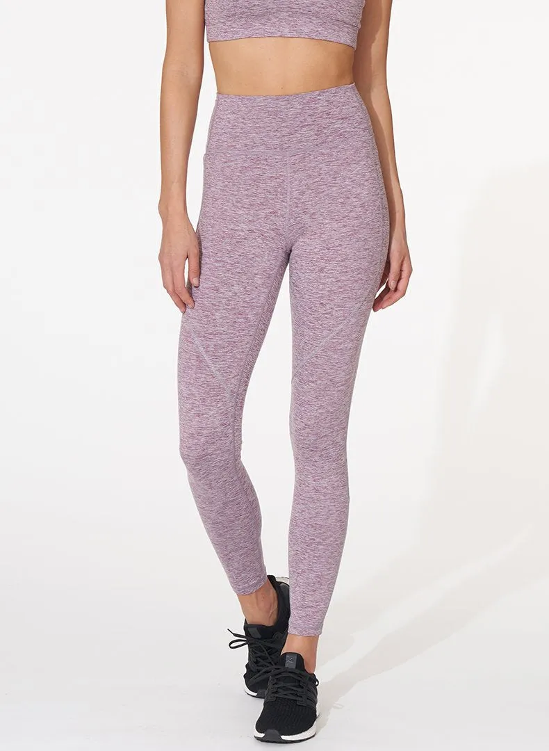 Reflective Stitch Legging, Heather Raisin