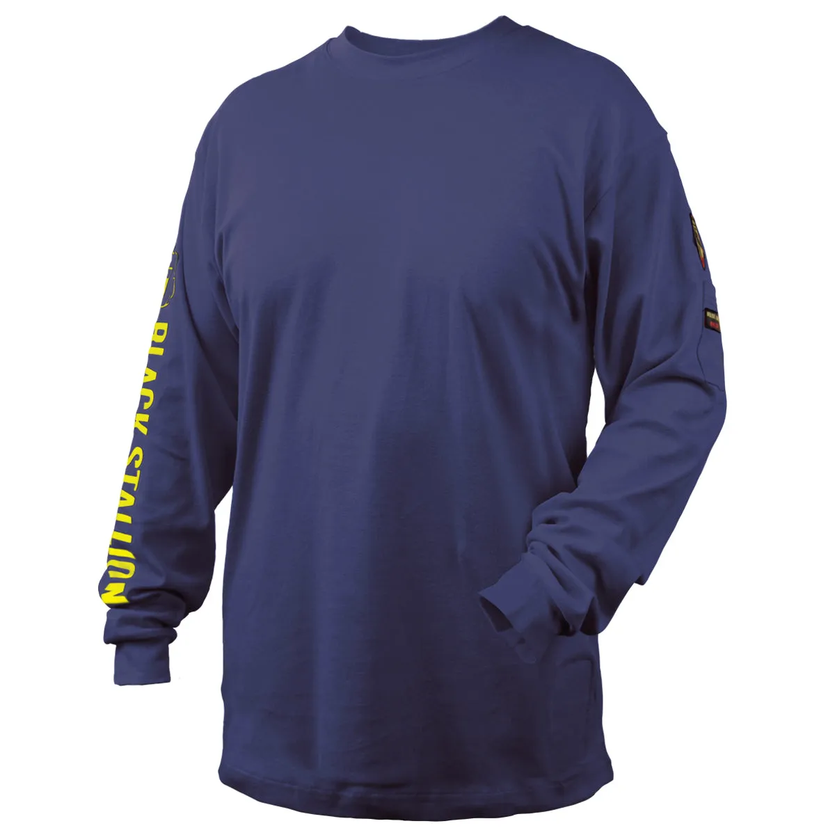 Revco TF2510-NV NFPA 2112 & NFPA70E 7 oz. Navy FR Cotton Long Sleeve T-Shirt (1 Shirt)