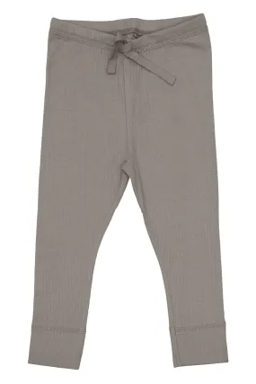 RIB JERSEY LEGGINGS W. STRING - LT. GREY