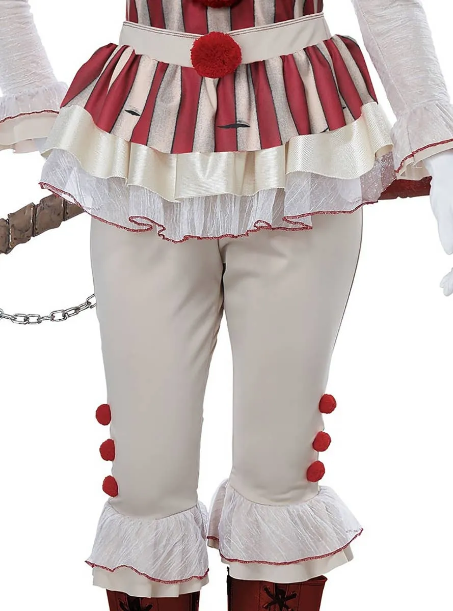 Sadistic Creepy Clown Womens Deluxe Halloween Costume