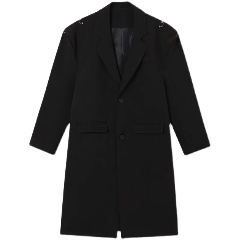 Shoulder Button Mid Length Trench Coat