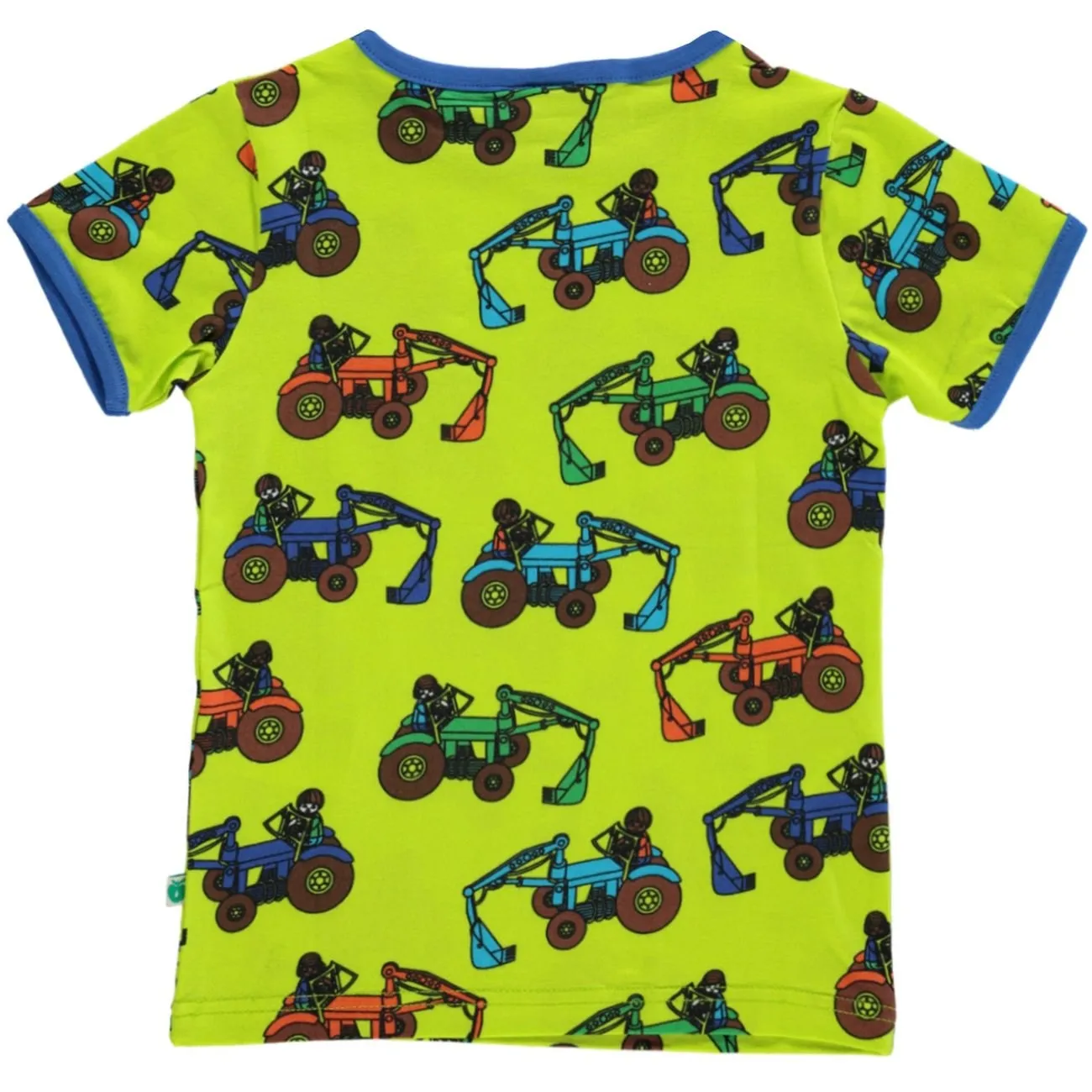 Småfolk Bright Green T-Shirt With Tractors