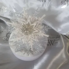 Snowflake bouquet for a Winter wedding for bridesmaid small.6" by Crystal wedding uk