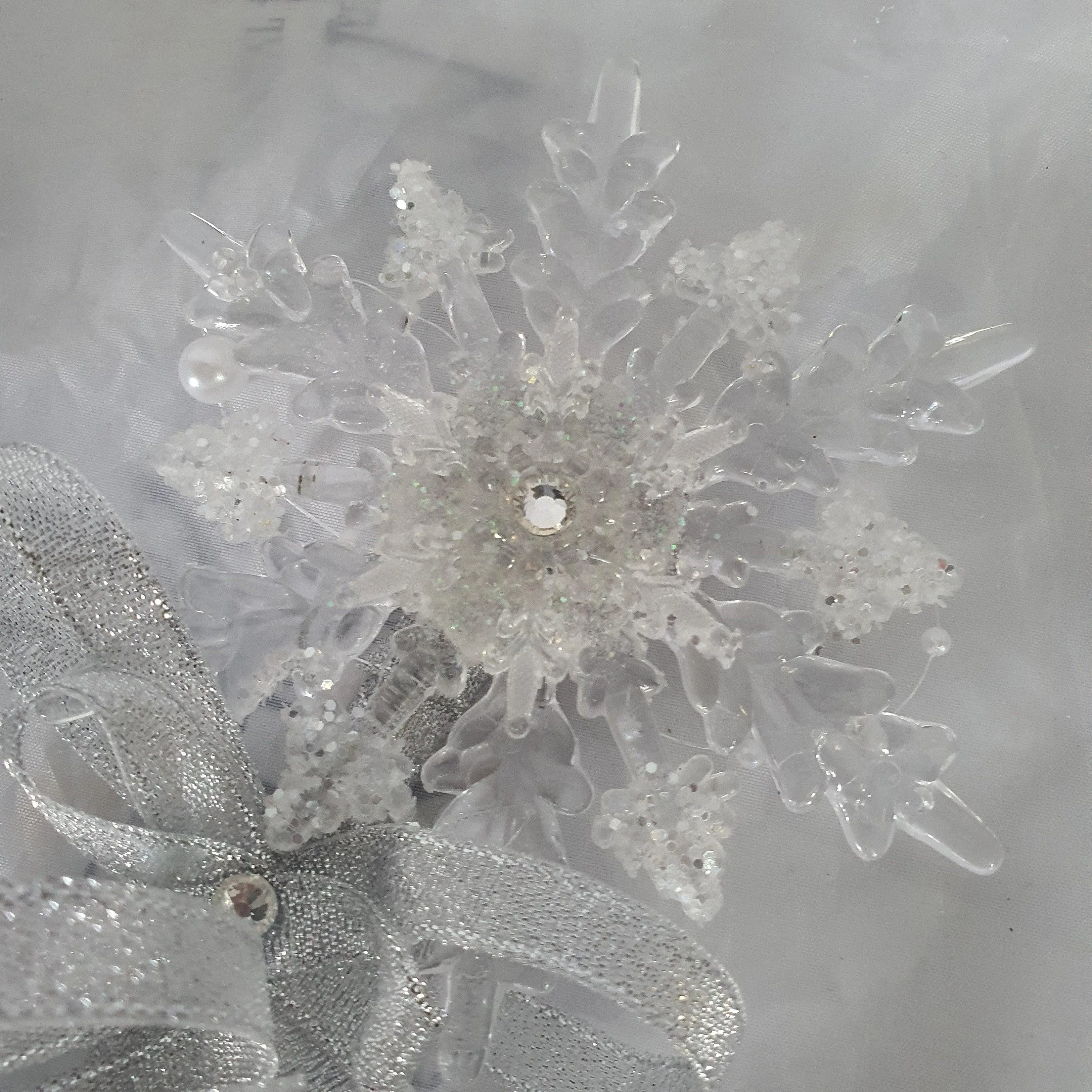 Snowflake wand, flower girl bridesmaid, Winter wedding by Crystal wedding uk