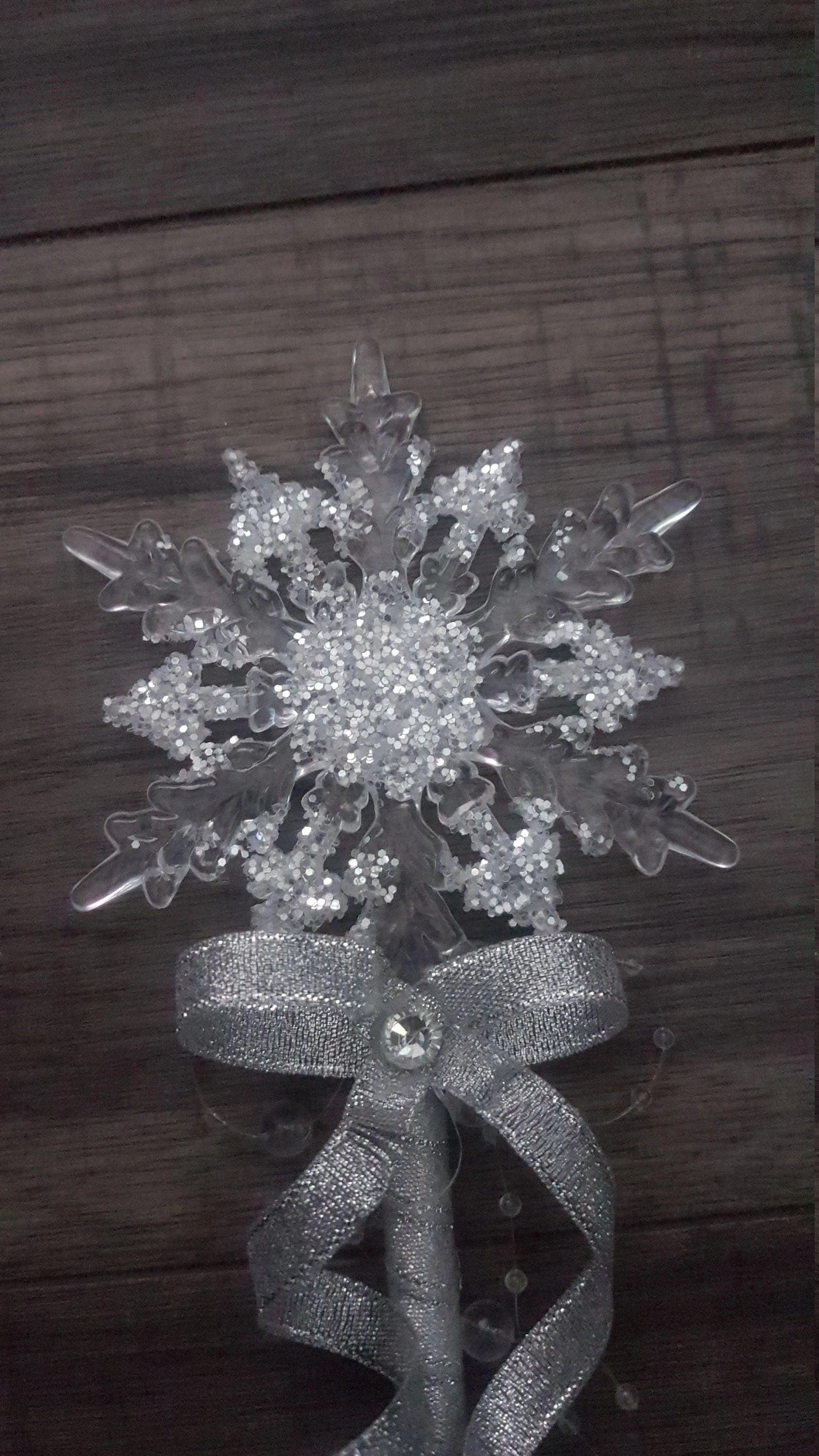 Snowflake wand, flower girl bridesmaid, Winter wedding by Crystal wedding uk