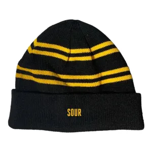 Sour Stripe Beanie Black/Yellow