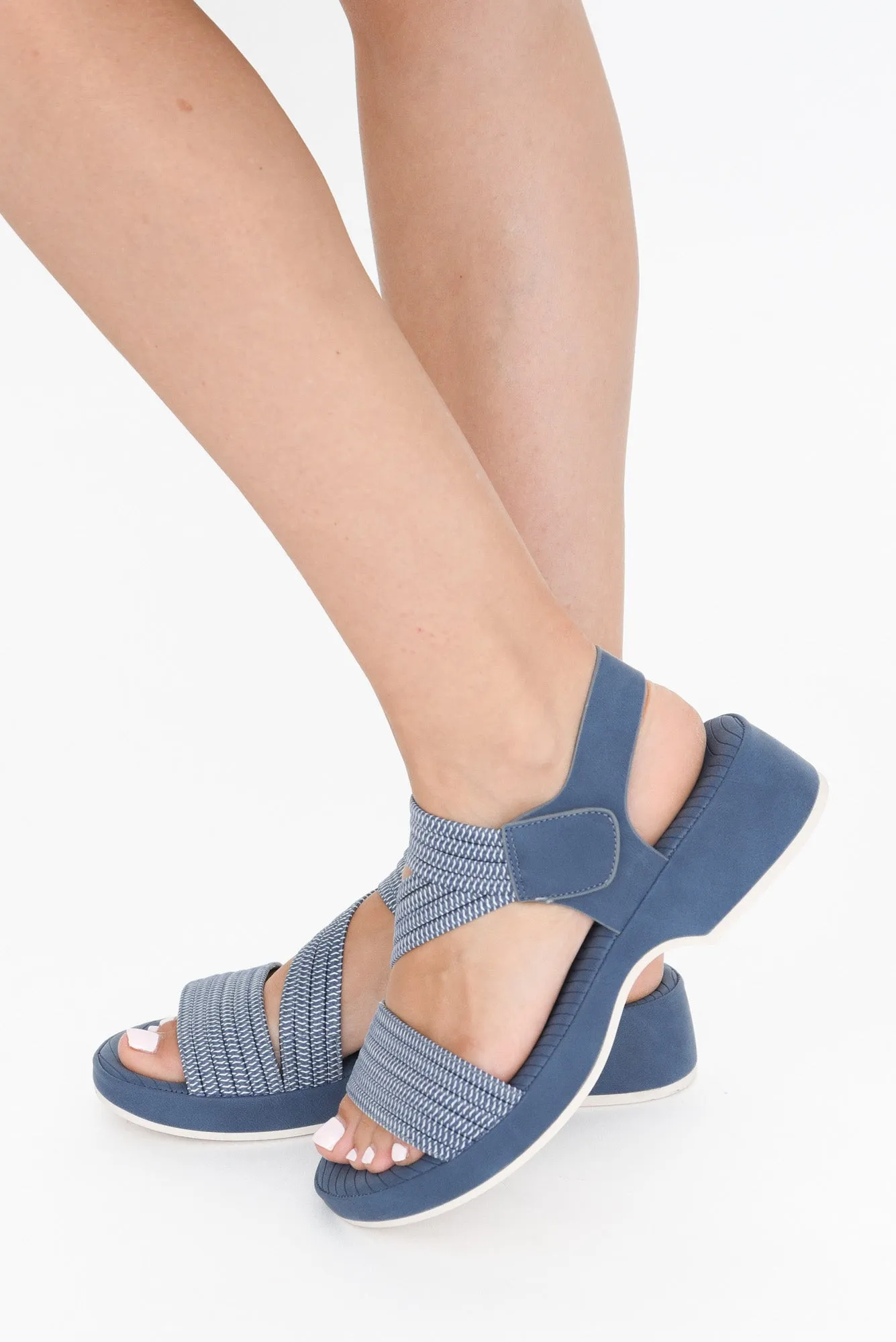 Spiros Blue Crossover Sandal