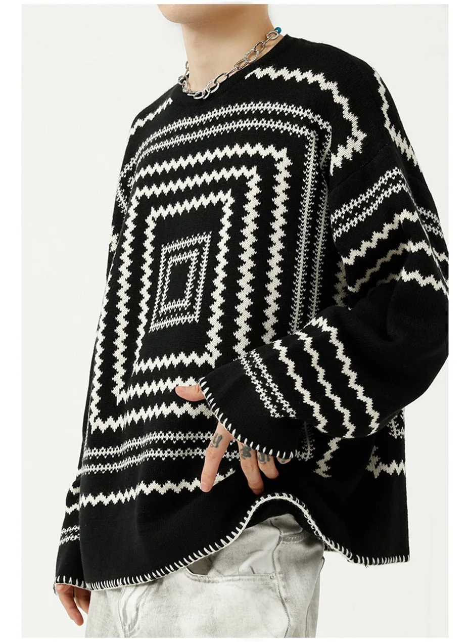 Square Pattern Sweater