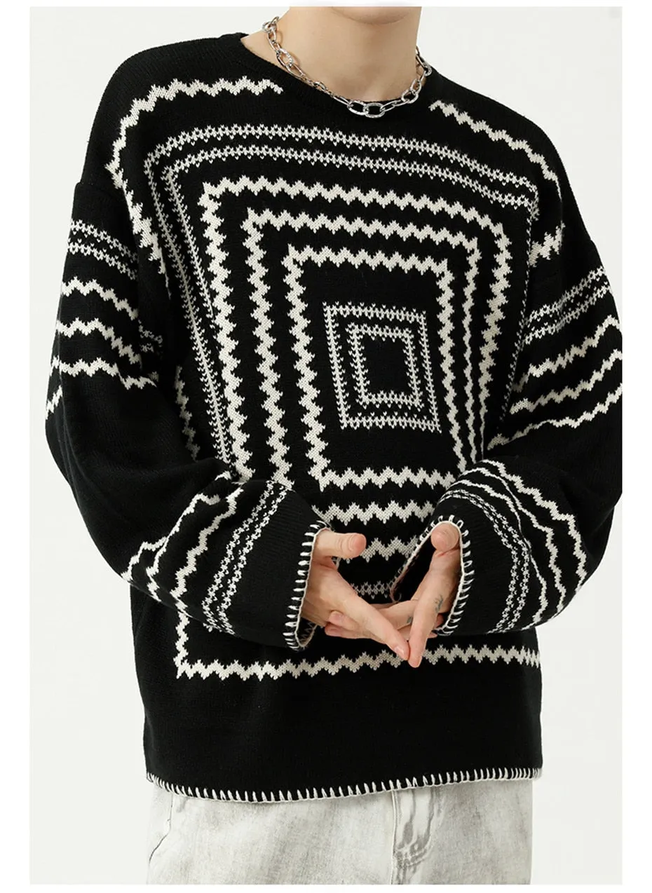 Square Pattern Sweater