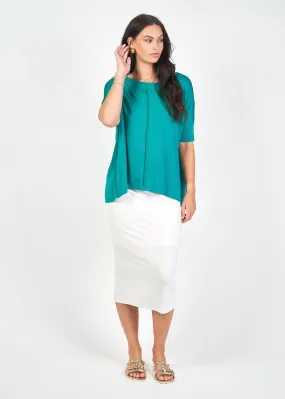 Stella Oversized Bamboo Slouch T-Shirt - Emerald Green