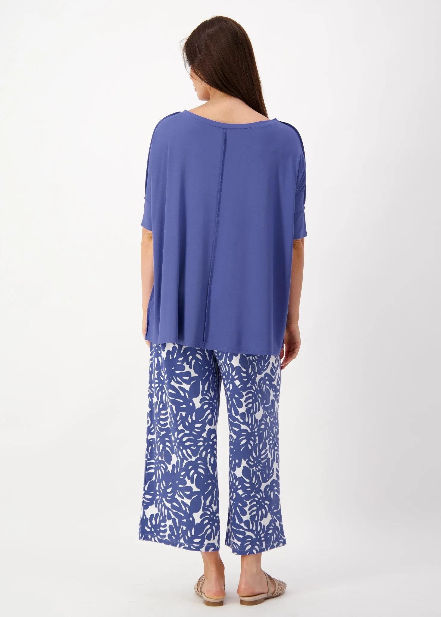 Stella Oversized Bamboo Slouch T-Shirt - Marlin Blue