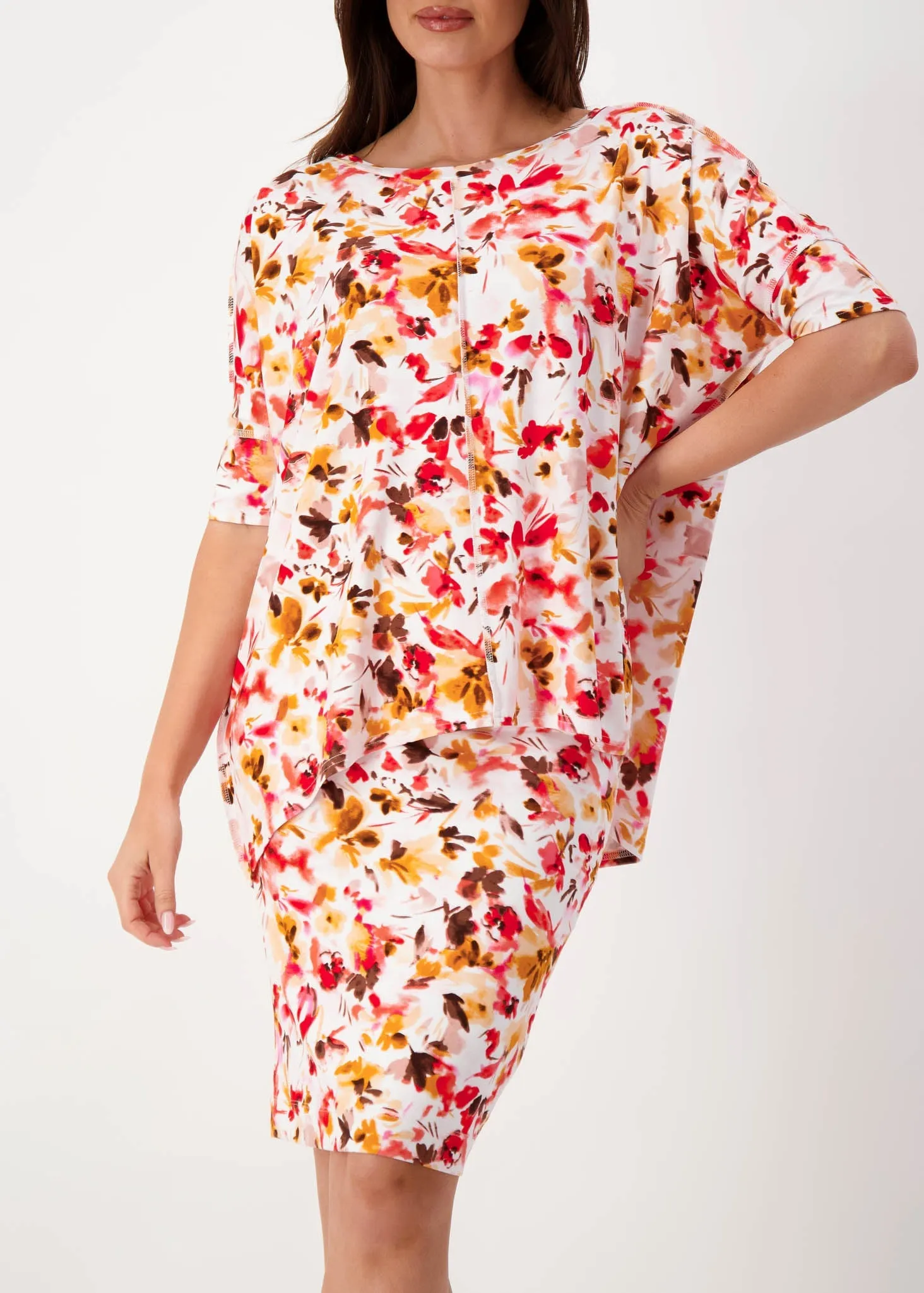 Stella Oversized Bamboo Slouch T-Shirt - Summer Floral