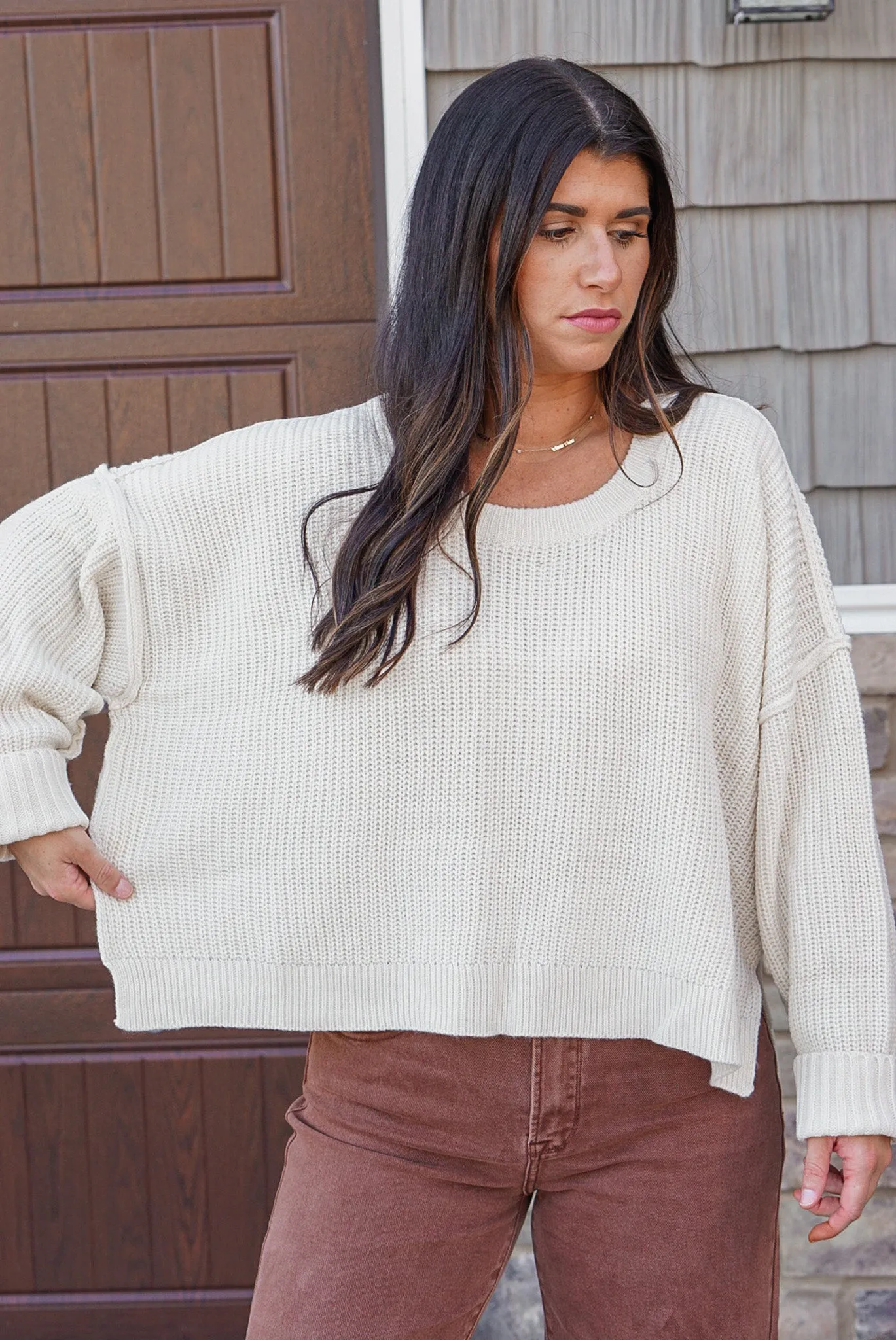 Stylish Perfection Ivory Cropped Sweater