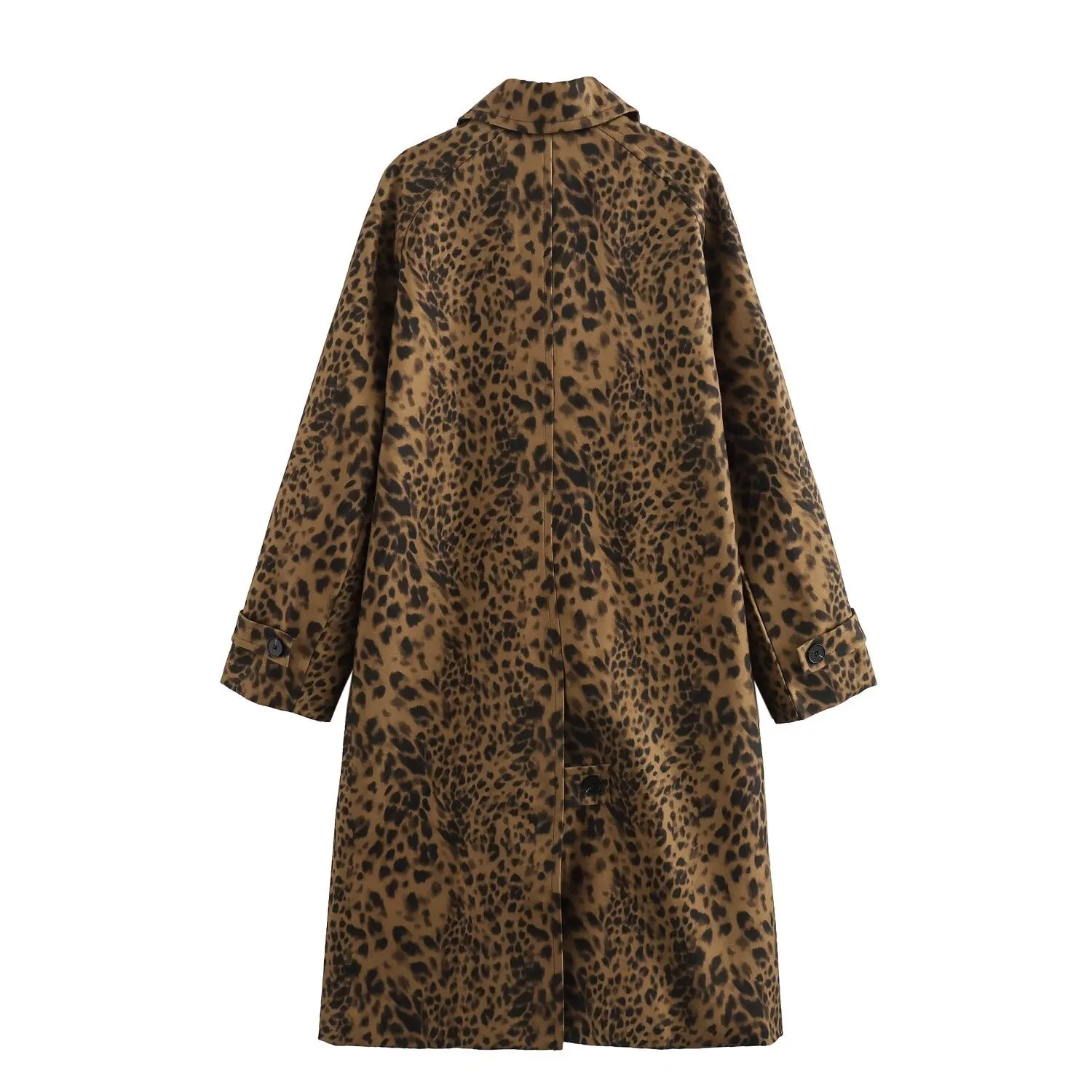 Summer Women Street Animal Pattern Printed Trench Coat