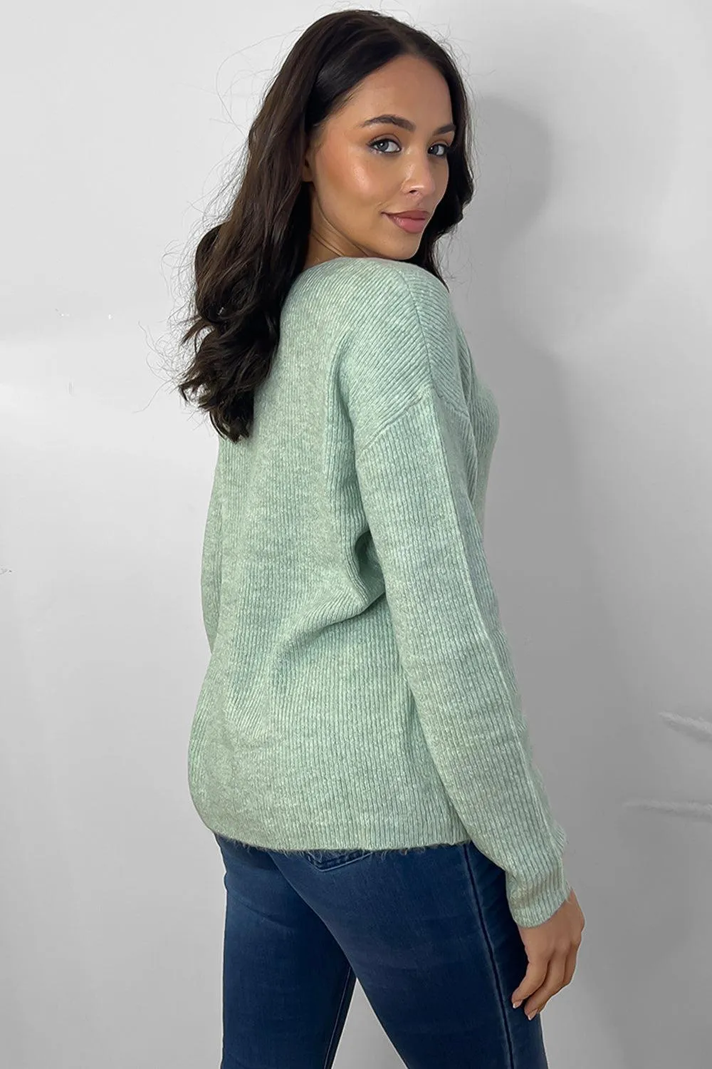 Super Soft Knit V-Neck Jumper