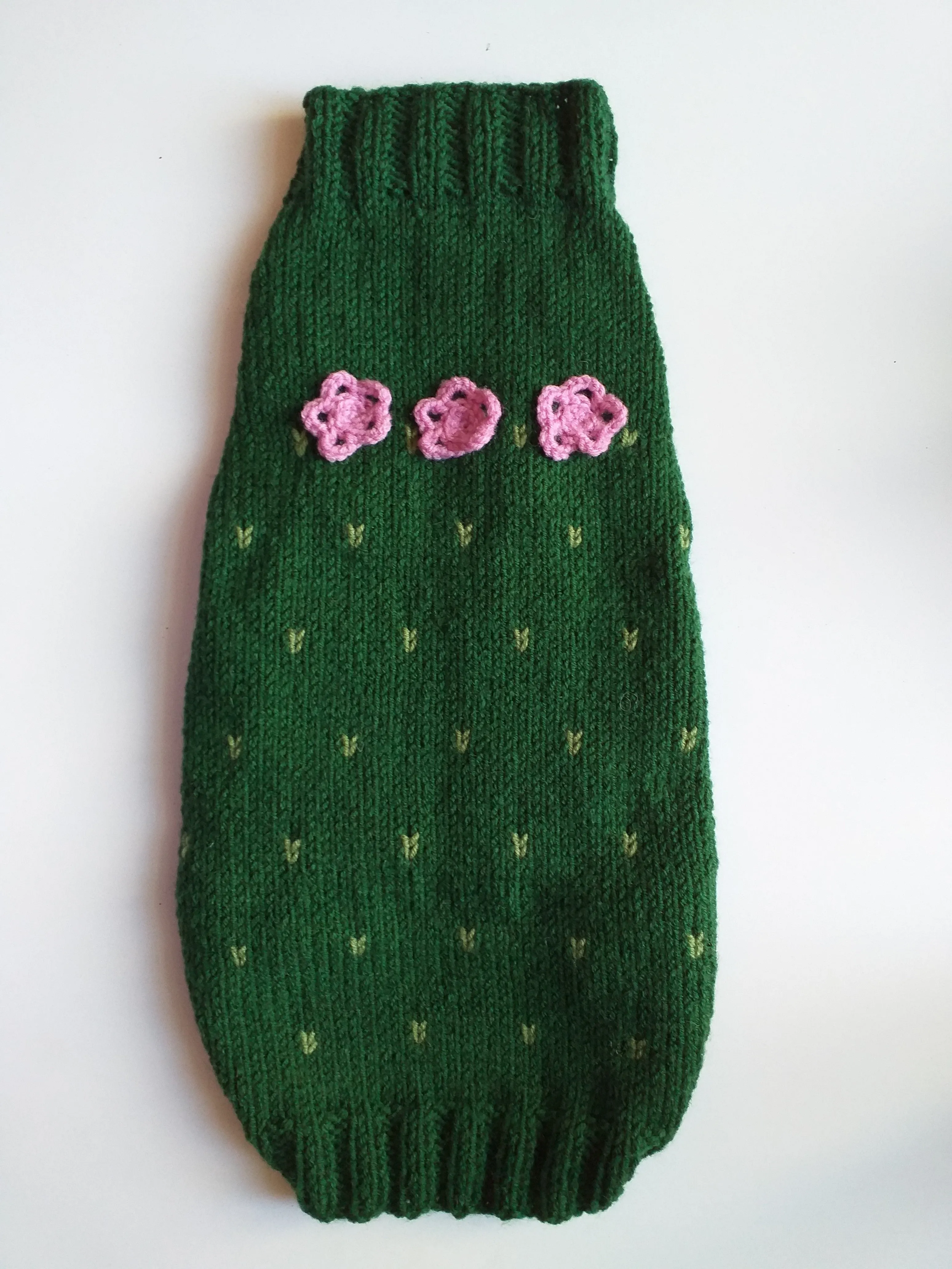 Sweater cactus for a dog, dachshund cactus knitted clothes for dogs