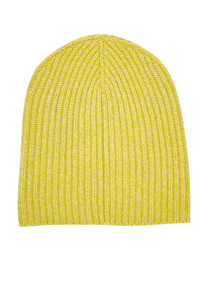 THE CLASSIC RIBBED BEANIE | Marled yellow