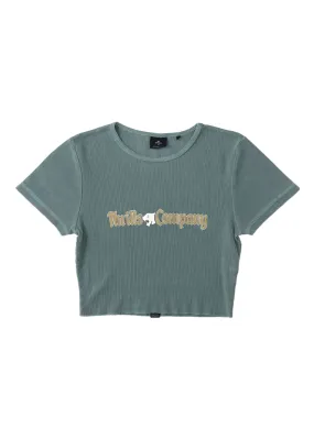 THRILLS - Ewing Crop Baby Tee - Scrubs Green