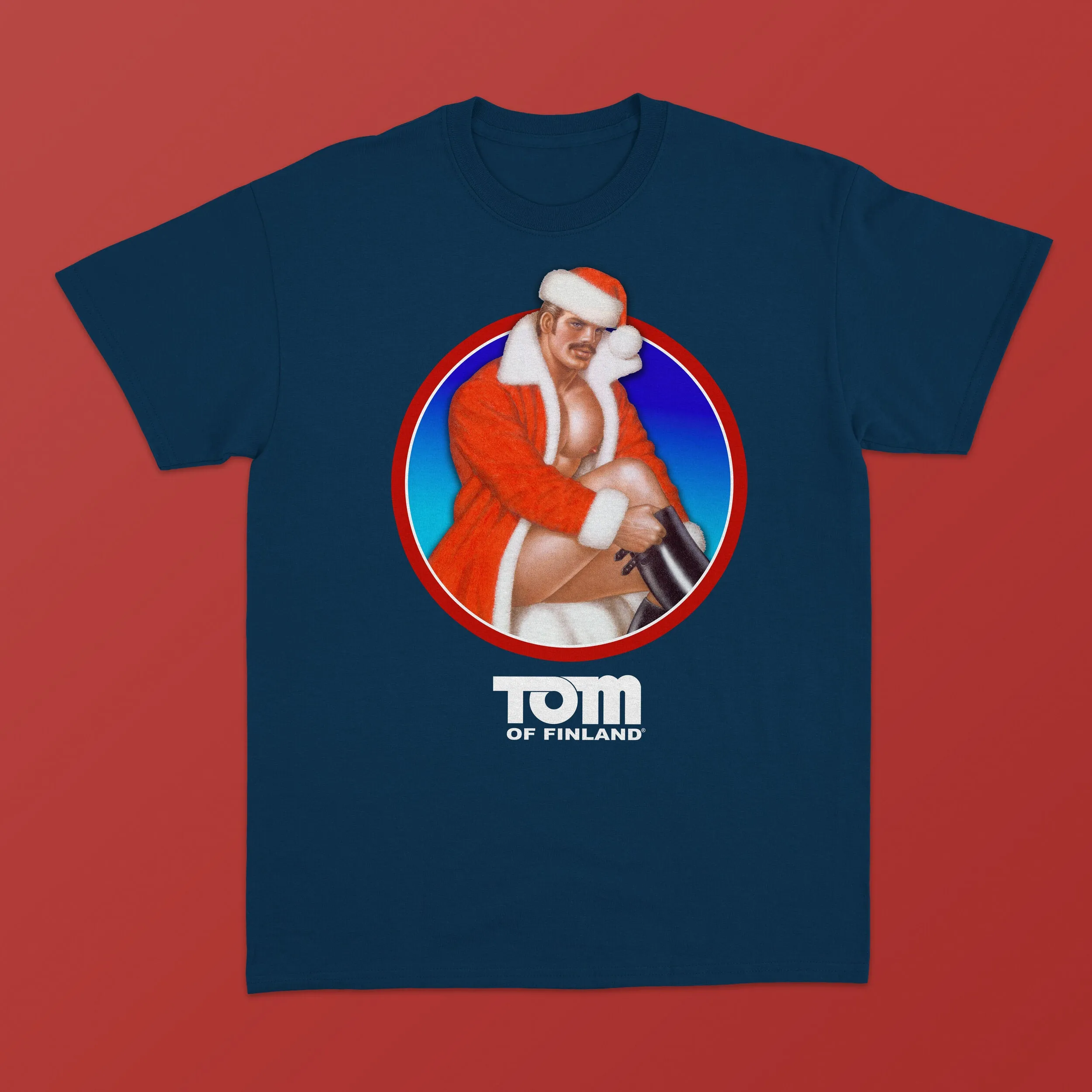 Tom of Finland Sexy Santa Tee by Peachy Kings