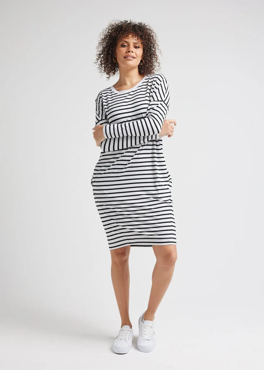 Turner Long-Sleeve Bamboo T-Shirt Dress