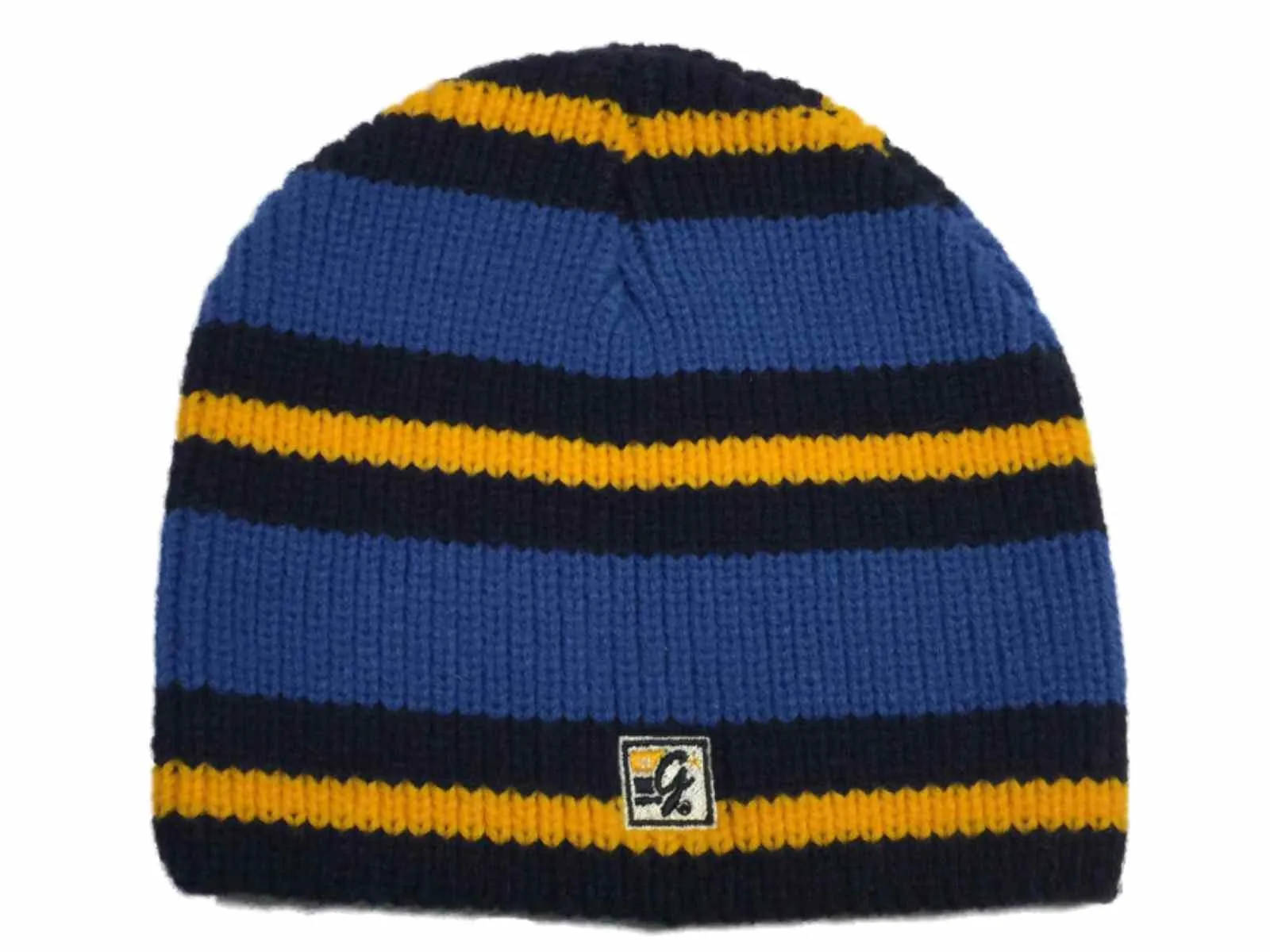 UCLA Bruins The Game Blue with Yellow Stripes Skull Beanie Hat Cap