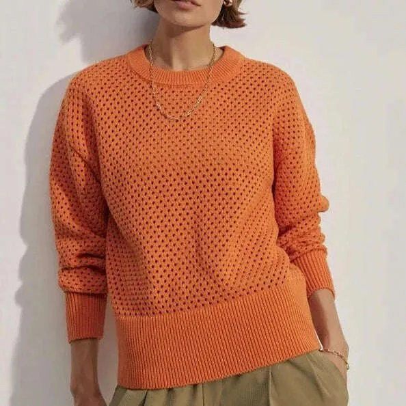 Varley - Hester Knit Crew - Jaffa Orange