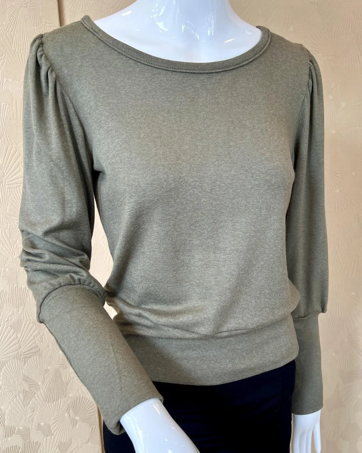 Violetta Sweater in Light Olive Green