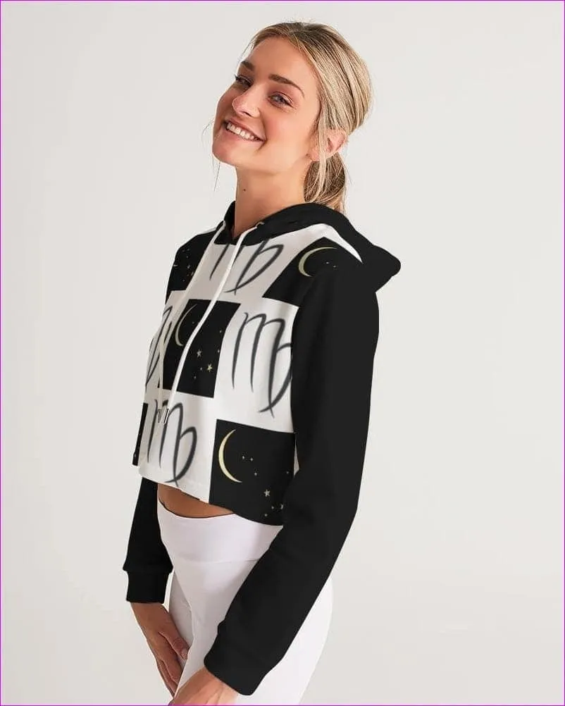 Virgo Moon Women's Cropped Hoodie