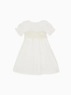 White Vega Long Ceremony Girl Dress